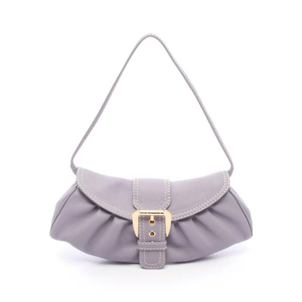 Celine Chouxquet Handbag Leather Purple
